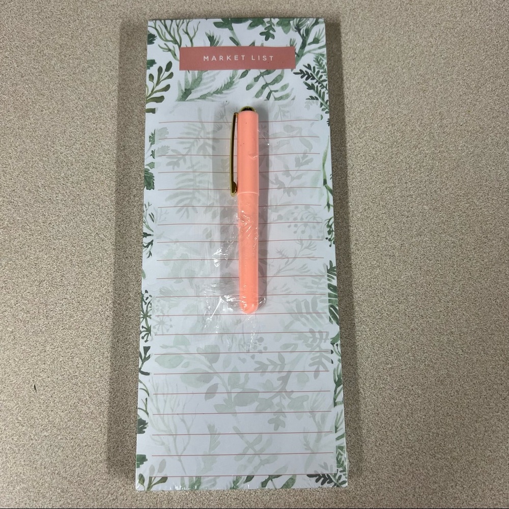 Eccolo Market List Magnetic Pad With Pen Grocery Notepad